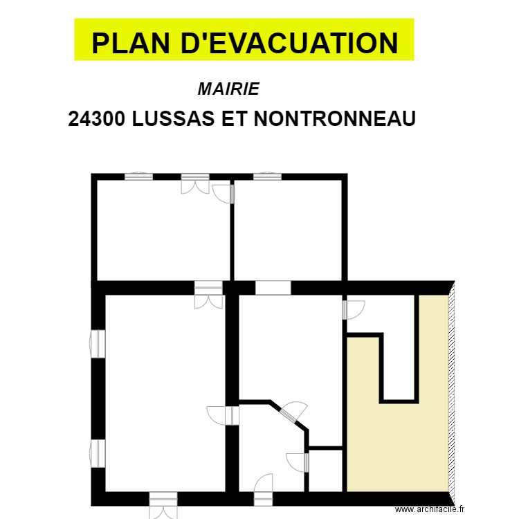 PLAN EVAC MAIRIE LUSSAS. Plan de 0 pièce et 0 m2