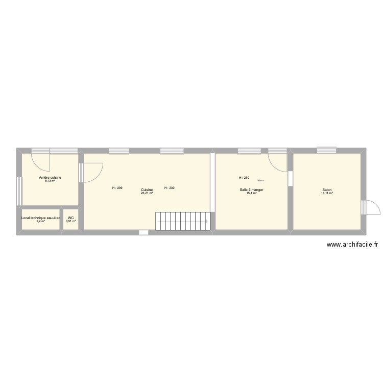 Gesves rez de chaussée. Plan de 0 pièce et 0 m2