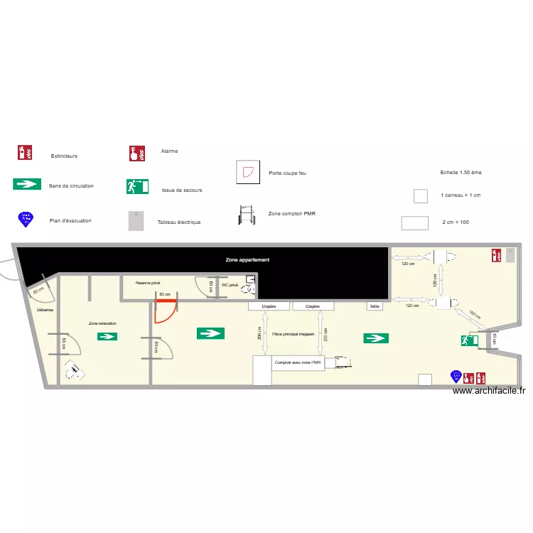 Magasin avant. Plan de 6 pièces et 367 m² Magasin avant. Plan de 6 pièces et 367 m²