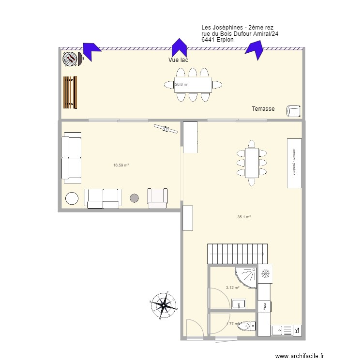 Appartement 24 rez Erpion Web. Plan de 0 pièce et 0 m2