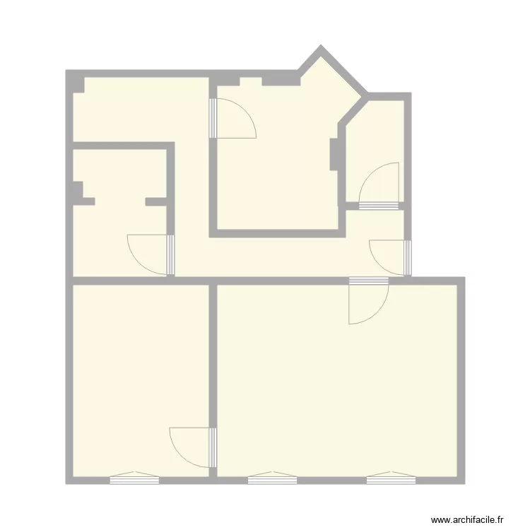 84 fb du temple 64 m2. Plan de 