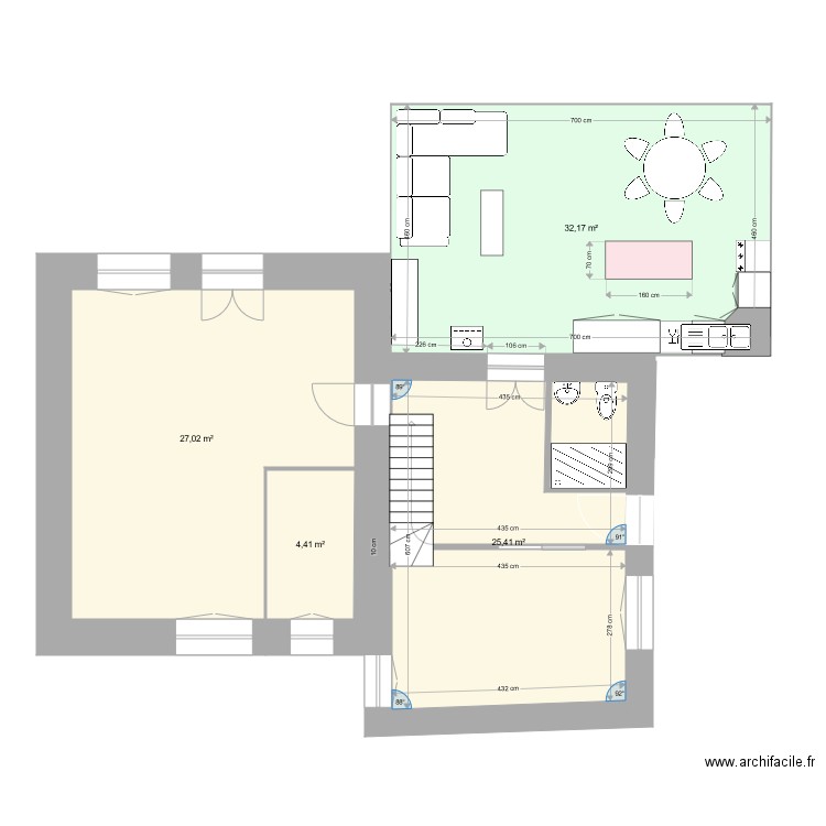 LaCroix3. Plan de 4 pièces et 89 m2