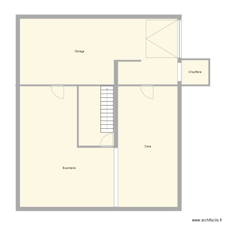 Croquis WEBER Sous sol. Plan de 5 pièces et 119 m2