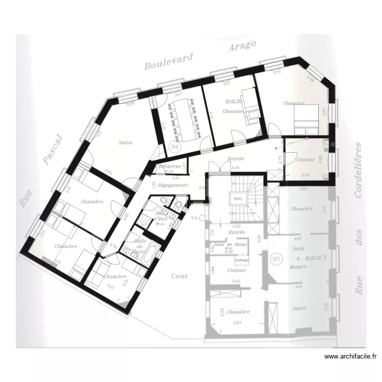 Arago 31 base. Plan de 