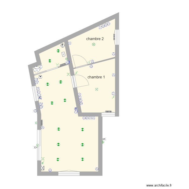 location florian. Plan de 4 pièces et 37 m2