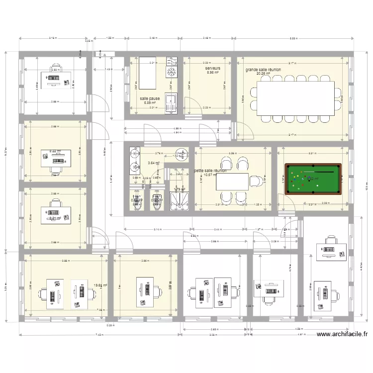 PROJET WESTcom bureaux individuels. Plan de 