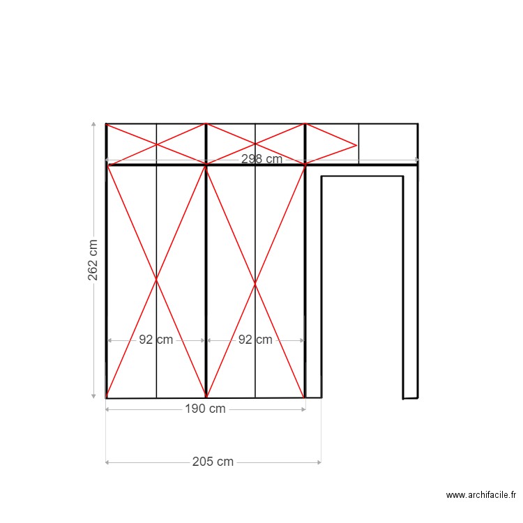 placard chambre marion exterieur. Plan de 0 pièce et 0 m2