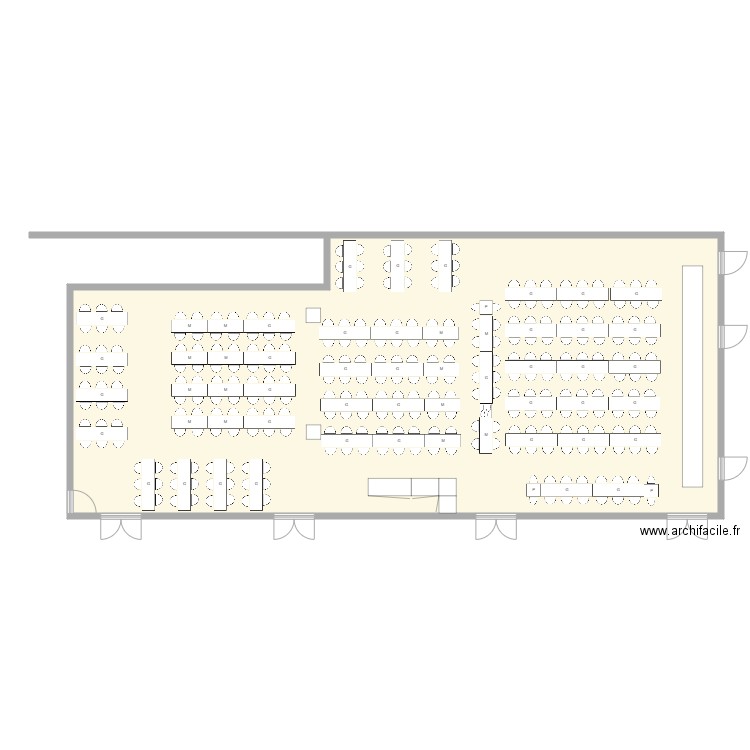 cantine. Plan de 0 pièce et 0 m2