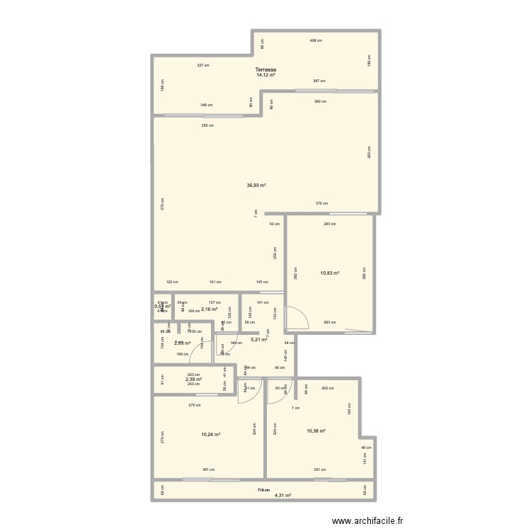 Pornichet T4 sans meubles. Plan de 0 pièce et 0 m2