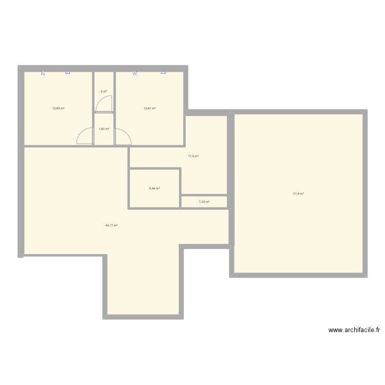 plan. Plan de 9 pièces et 147 m2