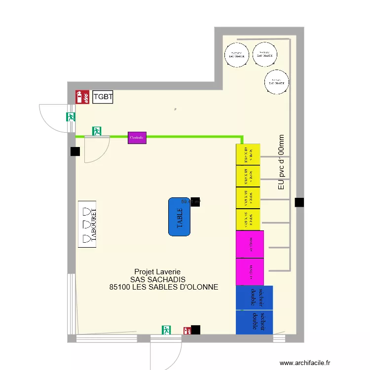 SAS SACHADIS LES SABLES 2. Plan de 