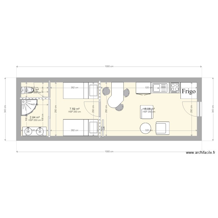 Logement saisonnier. Plan de 0 pièce et 0 m2