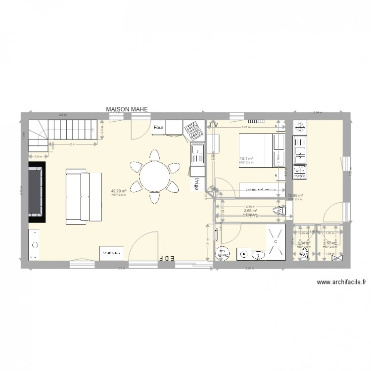 MAISON MAHE 1. Plan de 0 pièce et 0 m2