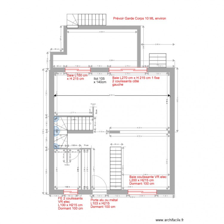 RDCH Gros oeuvre Cloisons SERDAL V5 AVRIL 16. Plan de 0 pièce et 0 m2