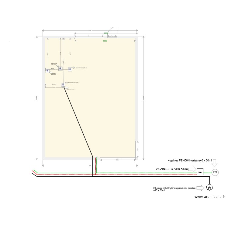 LOCAL shema évacuation. Plan de 0 pièce et 0 m2