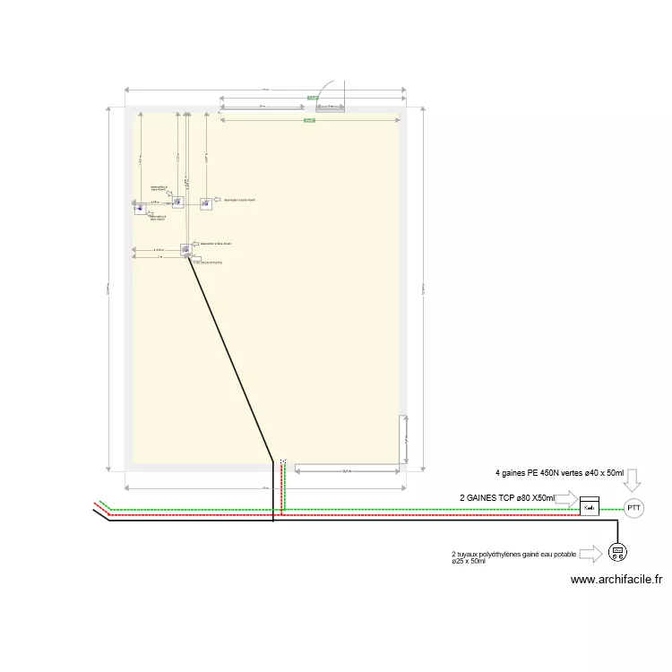 LOCAL shema &eacute;vacuation. Plan de 