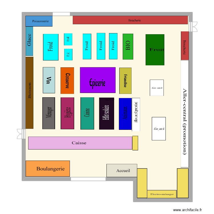 Super u. Plan de 0 pièce et 0 m2