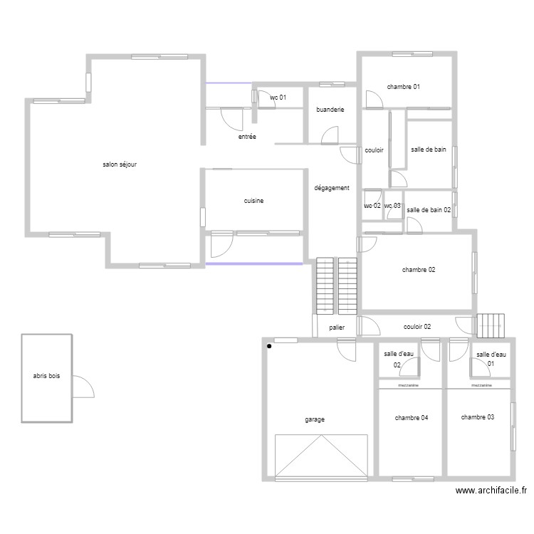 mf rousseau rdc. Plan de 0 pièce et 0 m2