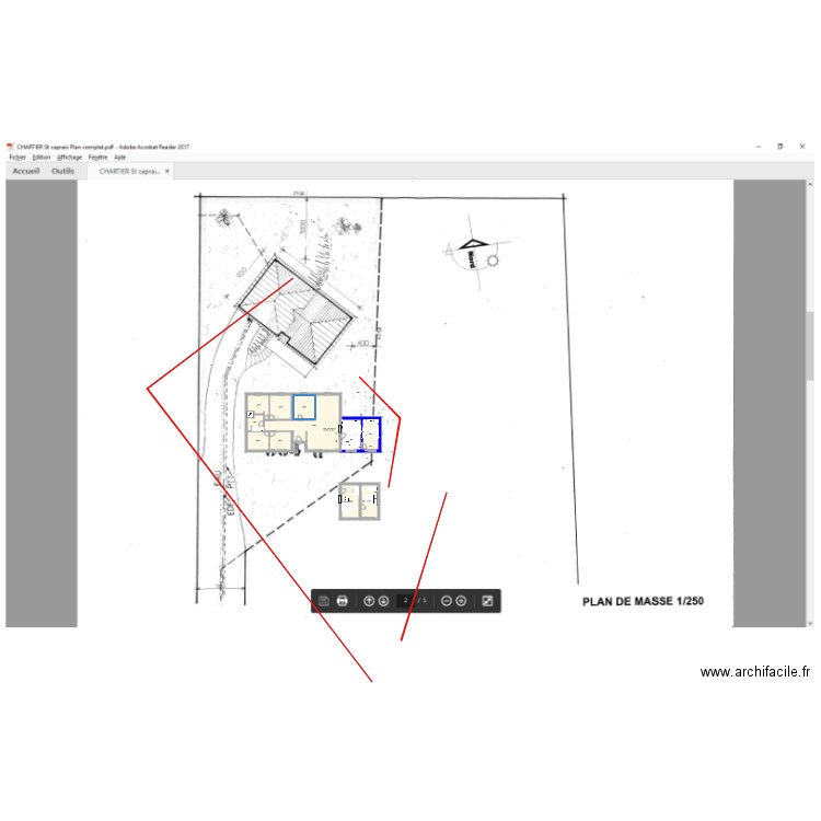 extension en largeur. Plan de 0 pièce et 0 m2