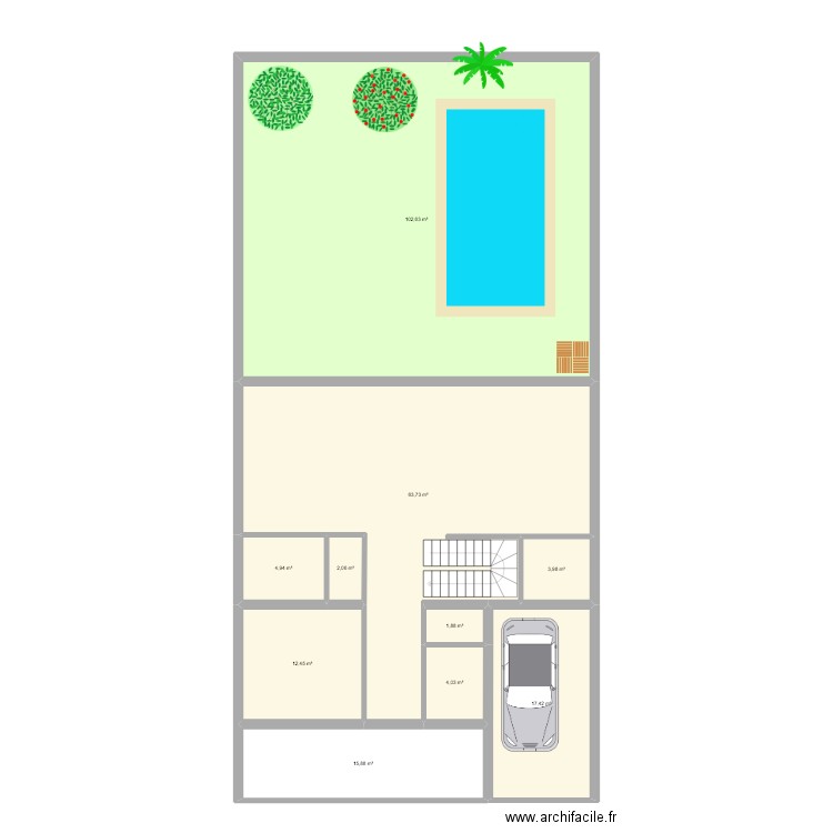 ghhh. Plan de 0 pièce et 0 m2