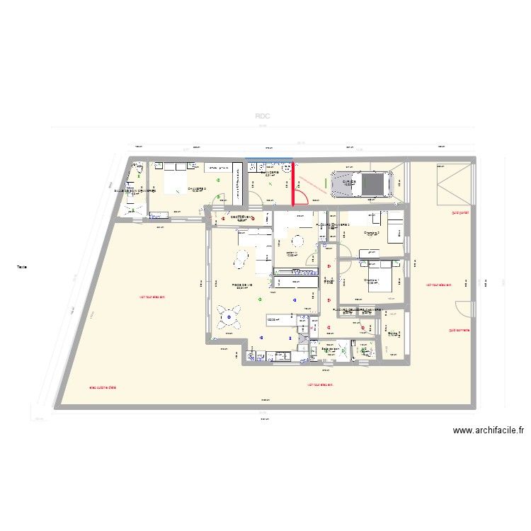 Nogué v02 version pour Véro. Plan de 17 pièces et 289 m2