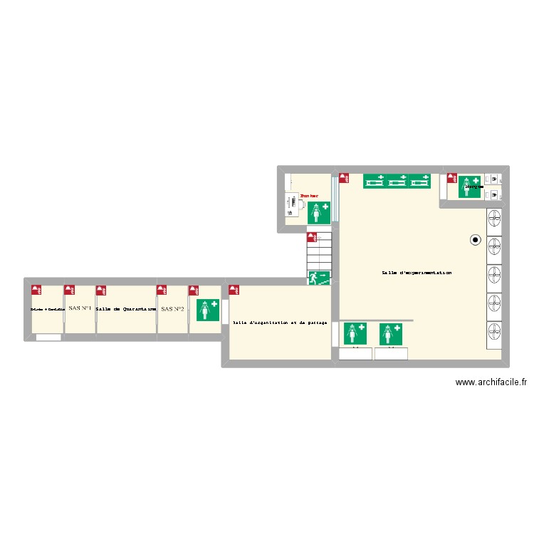 ECP-008. Plan de 7 pièces et 63 m2