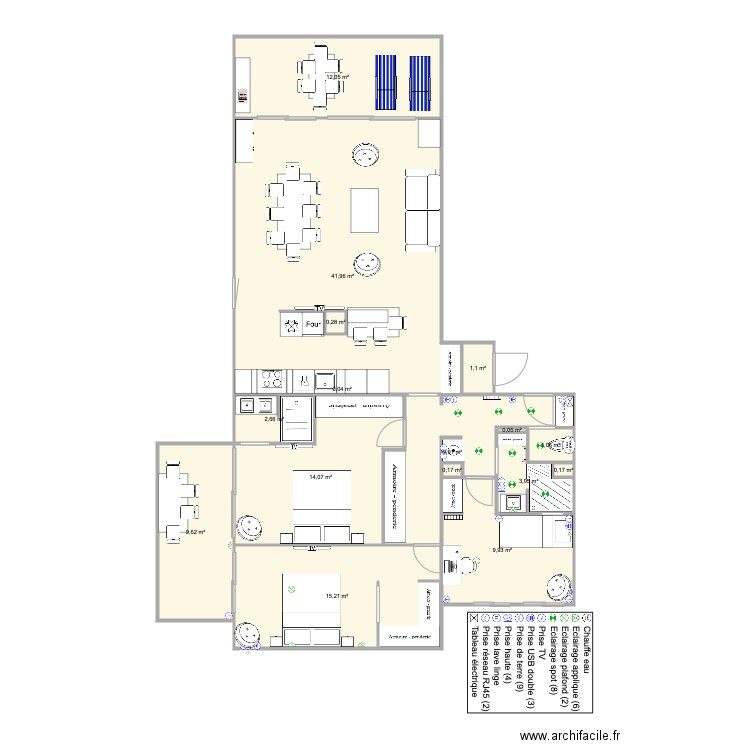 Santa Clara 2 face mer premium7. Plan de 16 pièces et 122 m2