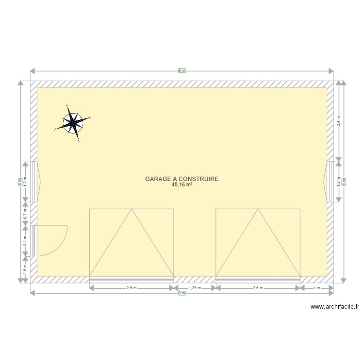 PLAN GARAGE DOUBLE G. Plan de 0 pièce et 0 m2