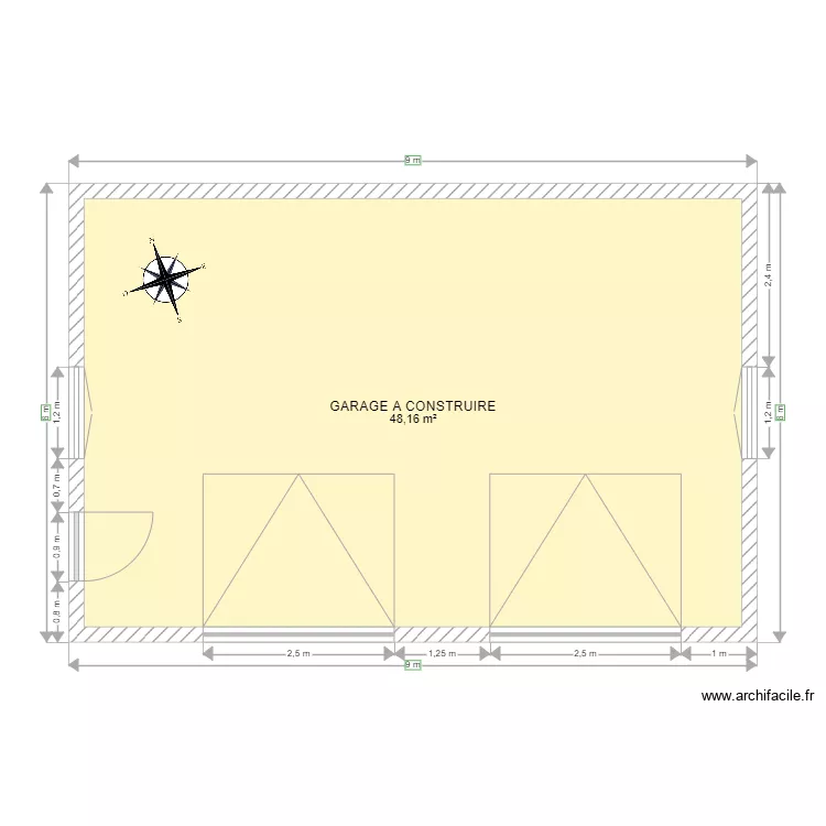 PLAN GARAGE DOUBLE G. Plan de 