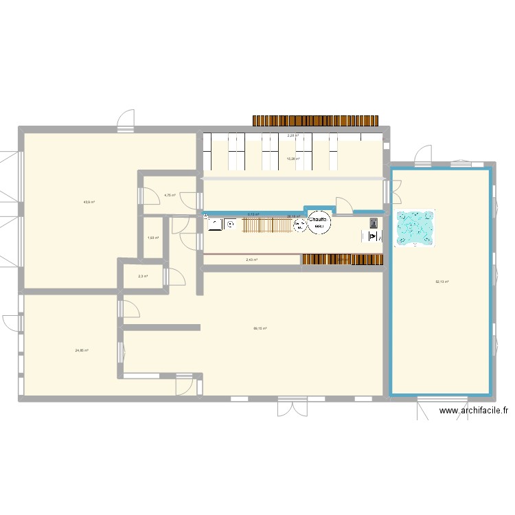 RDC Tullins. Plan de 0 pièce et 0 m2