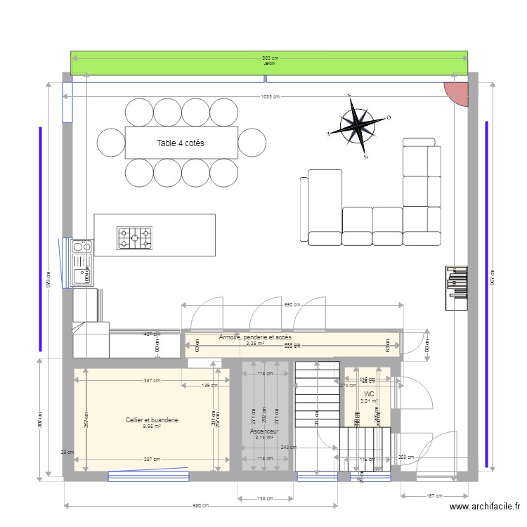 Maison cubique. Plan de 0 pièce et 0 m2