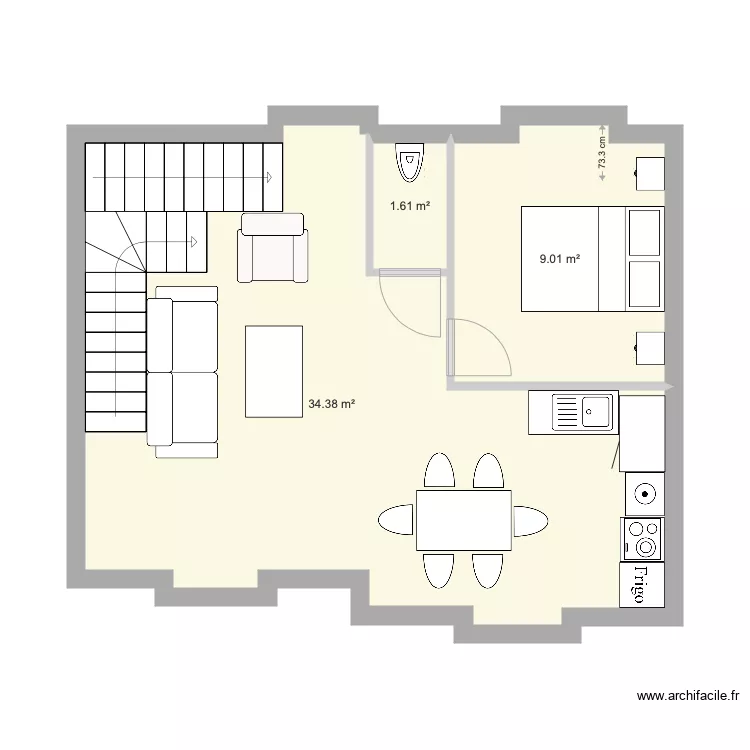 DALU R1 option duplex v1. Plan de 