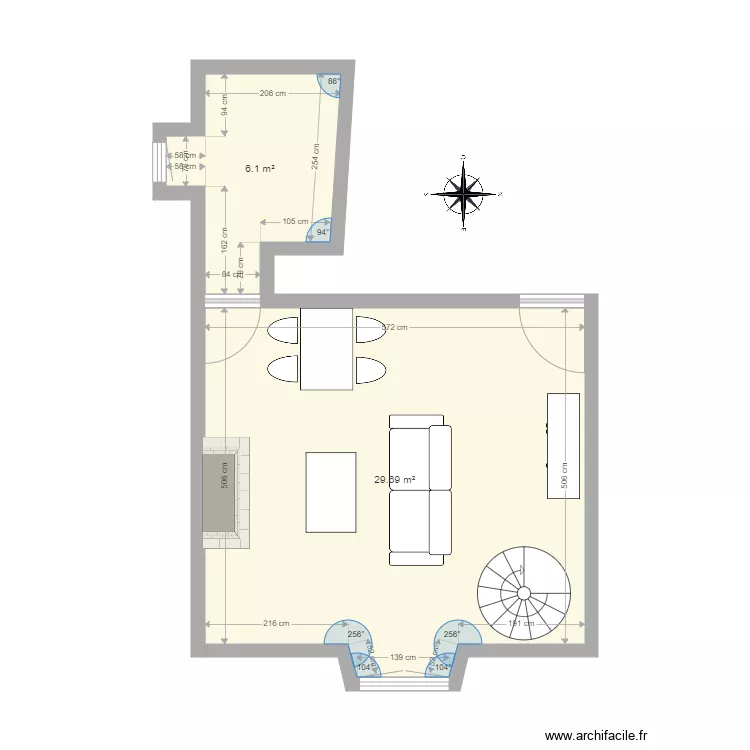 CHAMAILLARD PIECE DU BOUT RDC Scénario 1. Plan de CHAMAILLARD PIECE DU BOUT RDC Scénario 1. Plan de