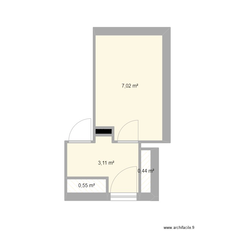 T2 Saleve. Plan de 5 pièces et 11 m2