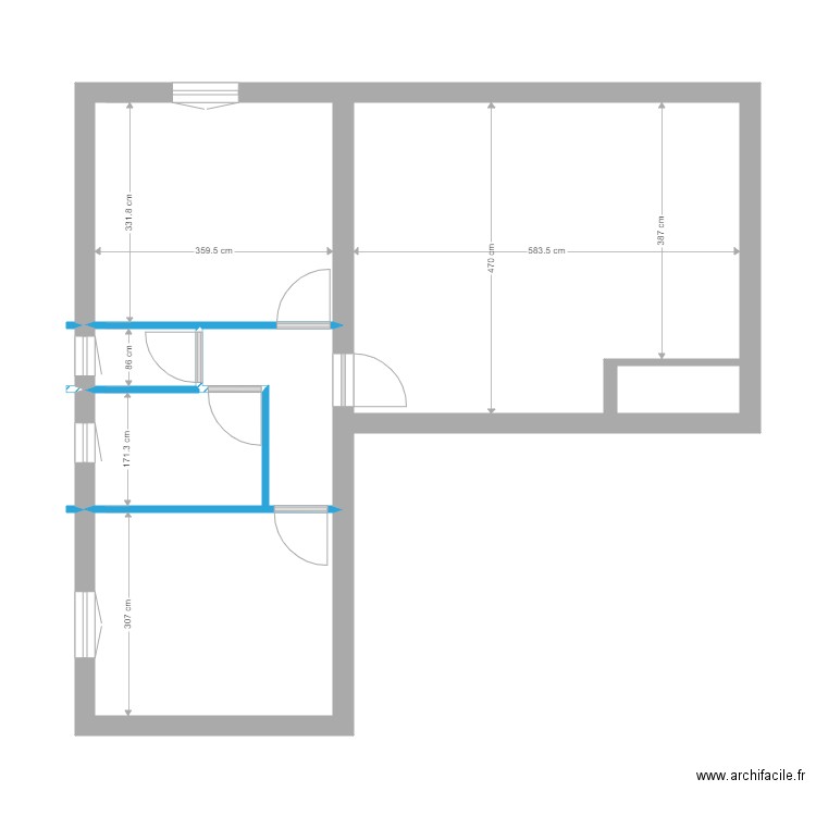 DAMICO. Plan de 7 pièces et 59 m2