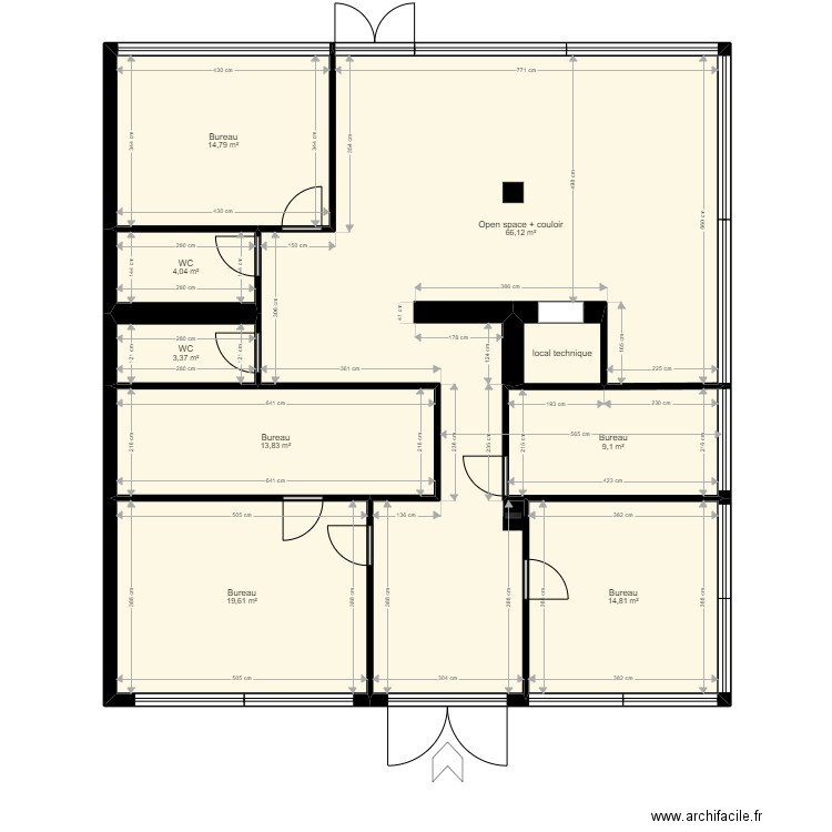 92 PUTEAUX 34 Dion Bouton EXISTANT JORDAN. Plan de 9 pièces et 148 m2