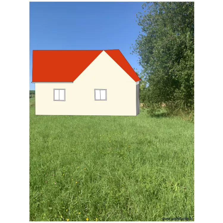 VUE OUEST VERS EST. Plan de 