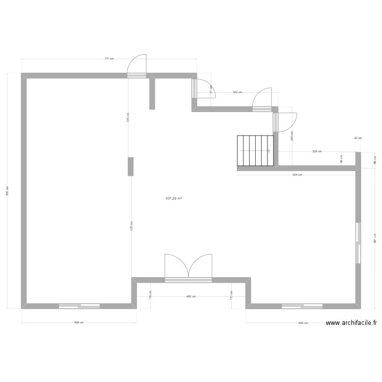 Plan agencement BAKARI. Plan de 1 pièce et 107 m2