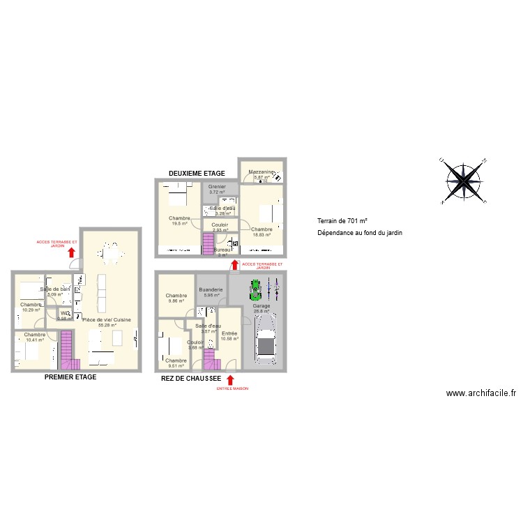 PIQUE . Plan de 0 pièce et 0 m2