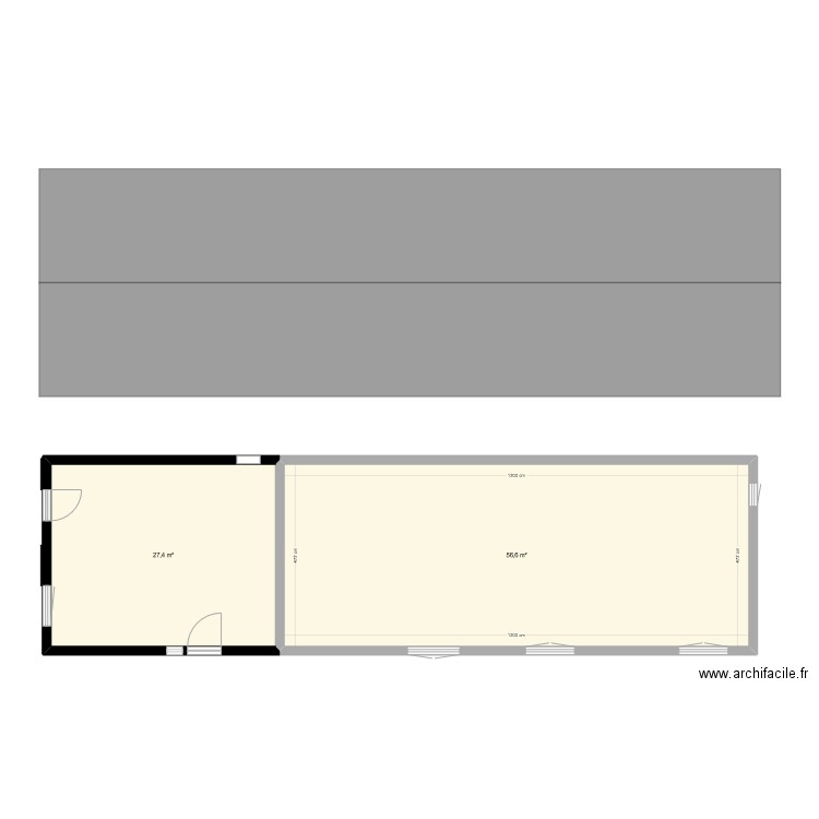 extension. Plan de 0 pièce et 0 m2