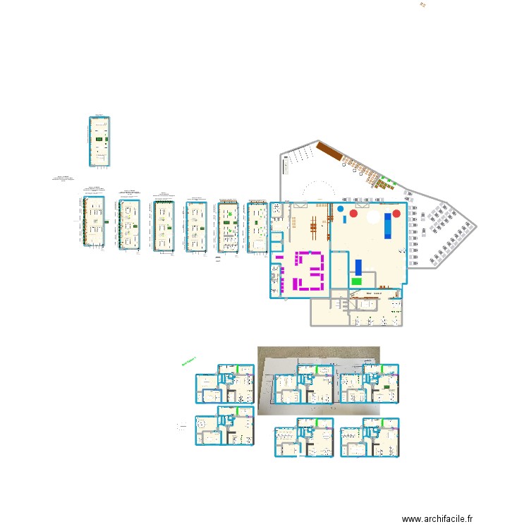 Sj jean 23/24. Plan de 69 pièces et 5300 m2