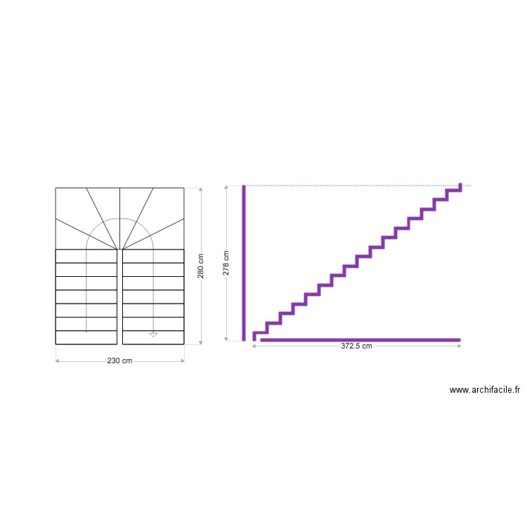 escalier plaine. Plan de 0 pièce et 0 m2