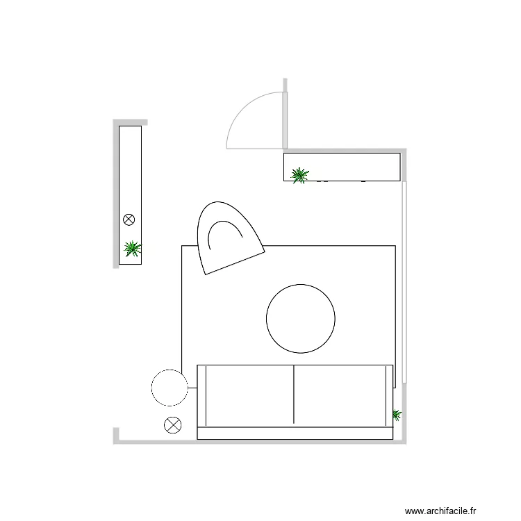 Catherine Archambeault sofa. Plan de 