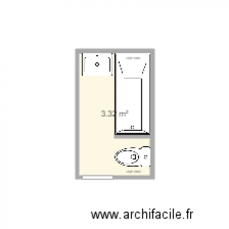 plan sdb duchalet. Plan de 0 pièce et 0 m2