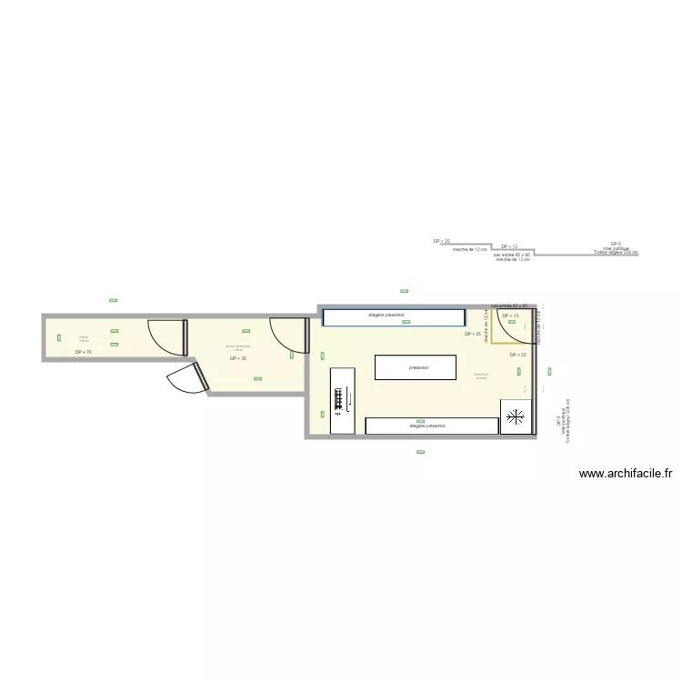 SARL LA PETITE EPICERIE AVANT TRAVAUX. Plan de SARL LA PETITE EPICERIE AVANT TRAVAUX. Plan de