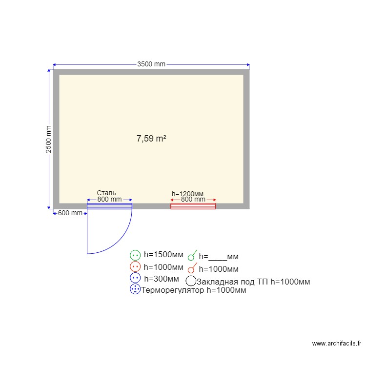hozblok 60. Plan de 0 pièce et 0 m2