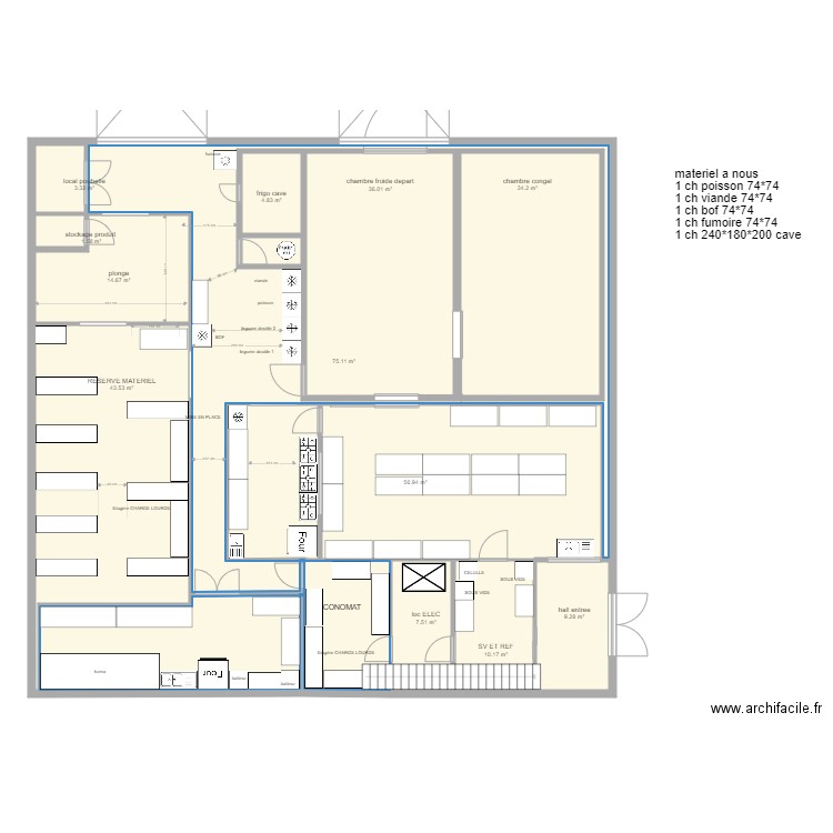 plan ETAGE ET RDC salle boeuf v5. Plan de 27 pièces et 696 m2