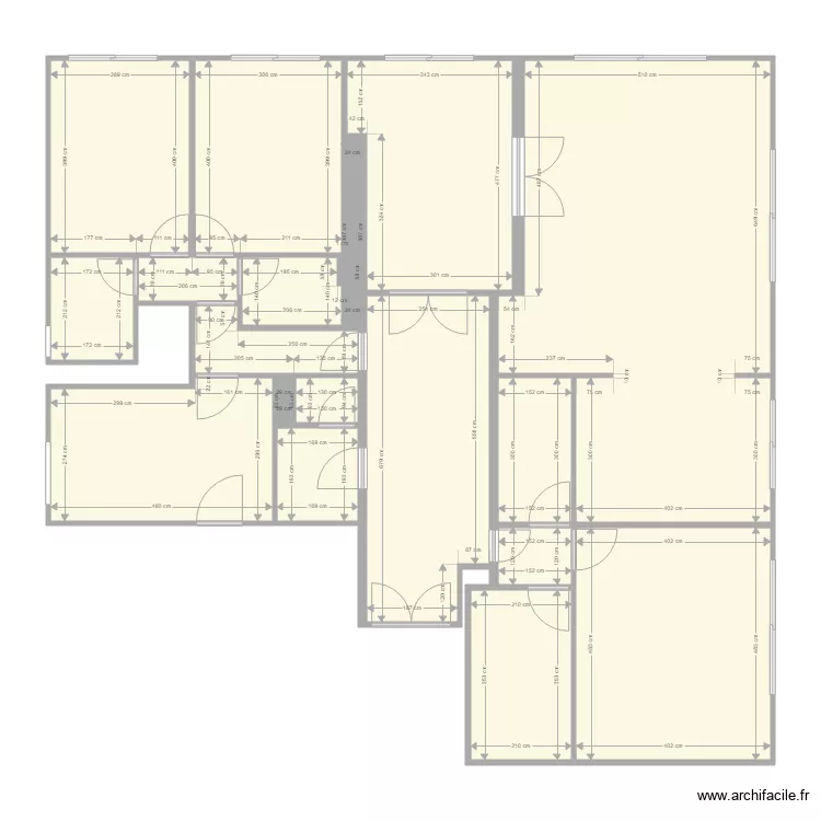 saussaye en cours. Plan de 