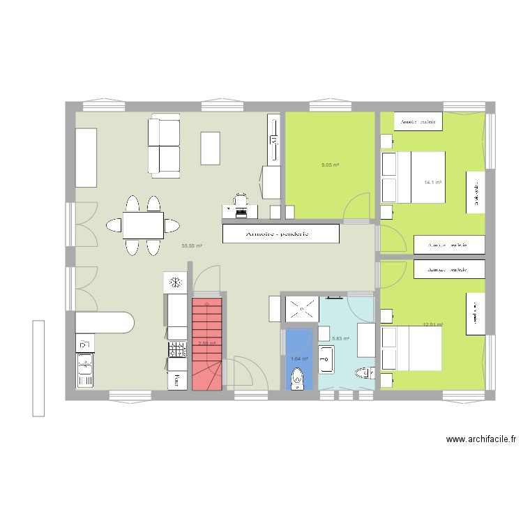 maison france 2. Plan de 0 pièce et 0 m2