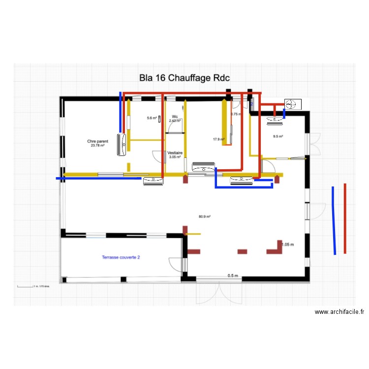 Chauffage Rdc. Plan de 0 pièce et 0 m2